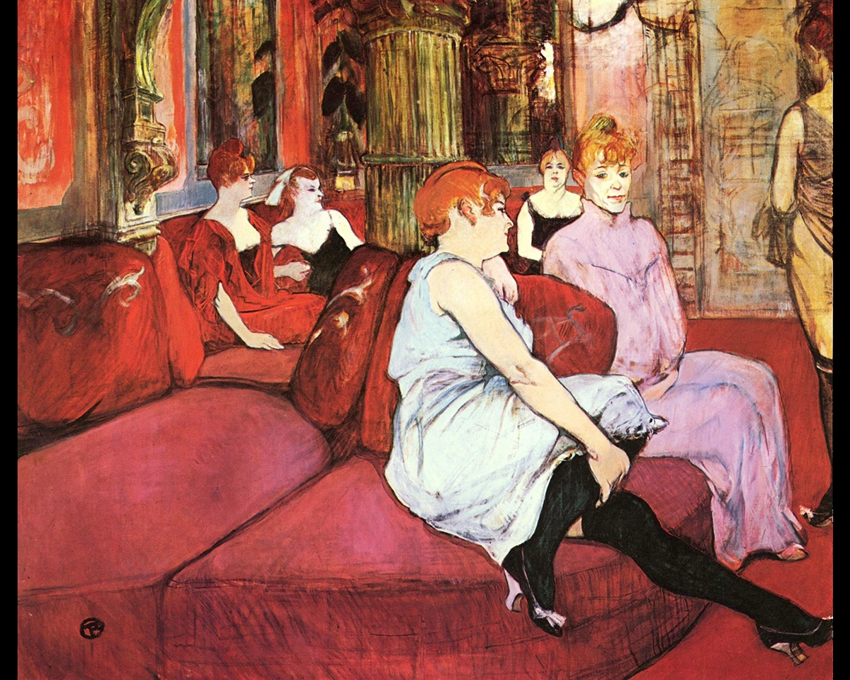 Original Painting, The Salon in the Rue des Moulins
