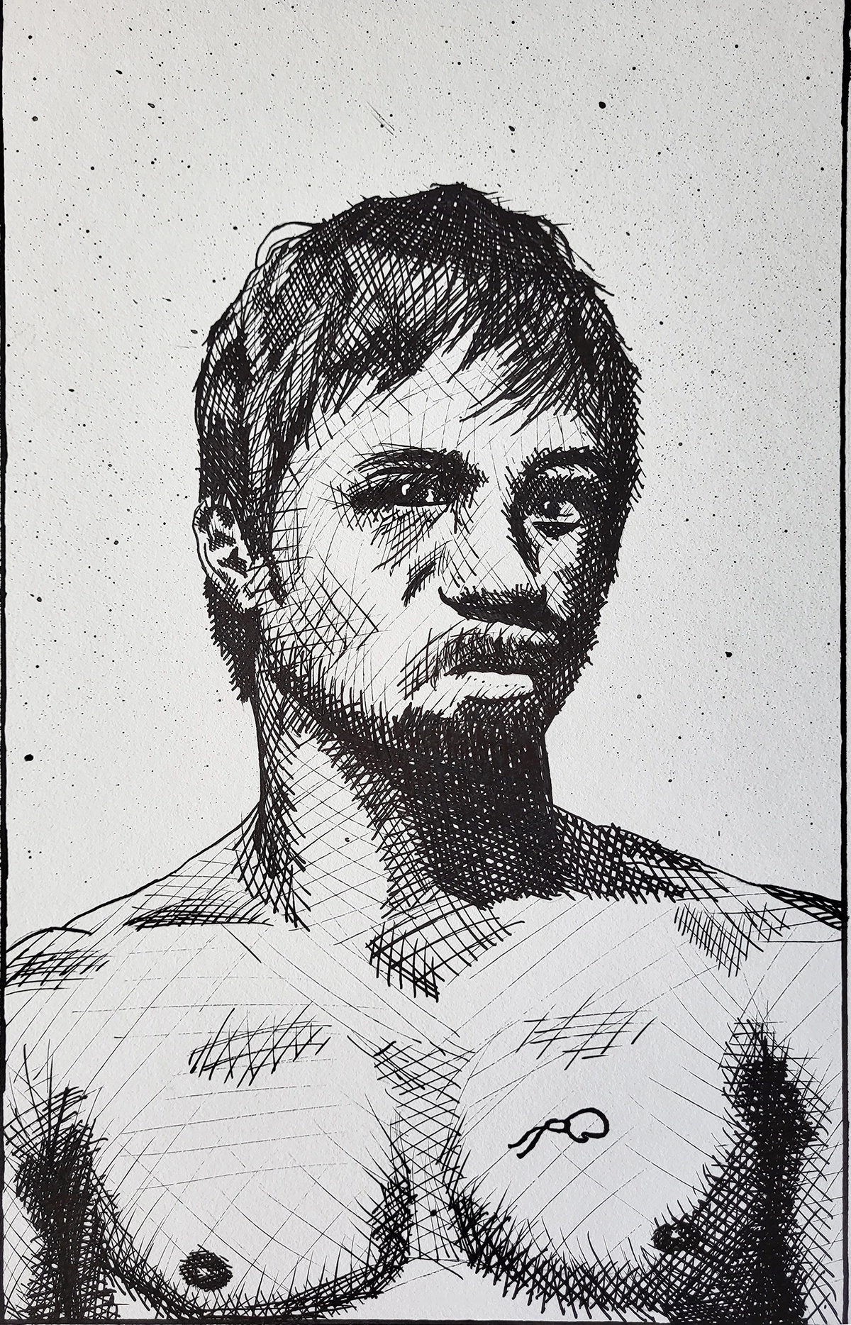 Manny Pacquiao Ink Portrait