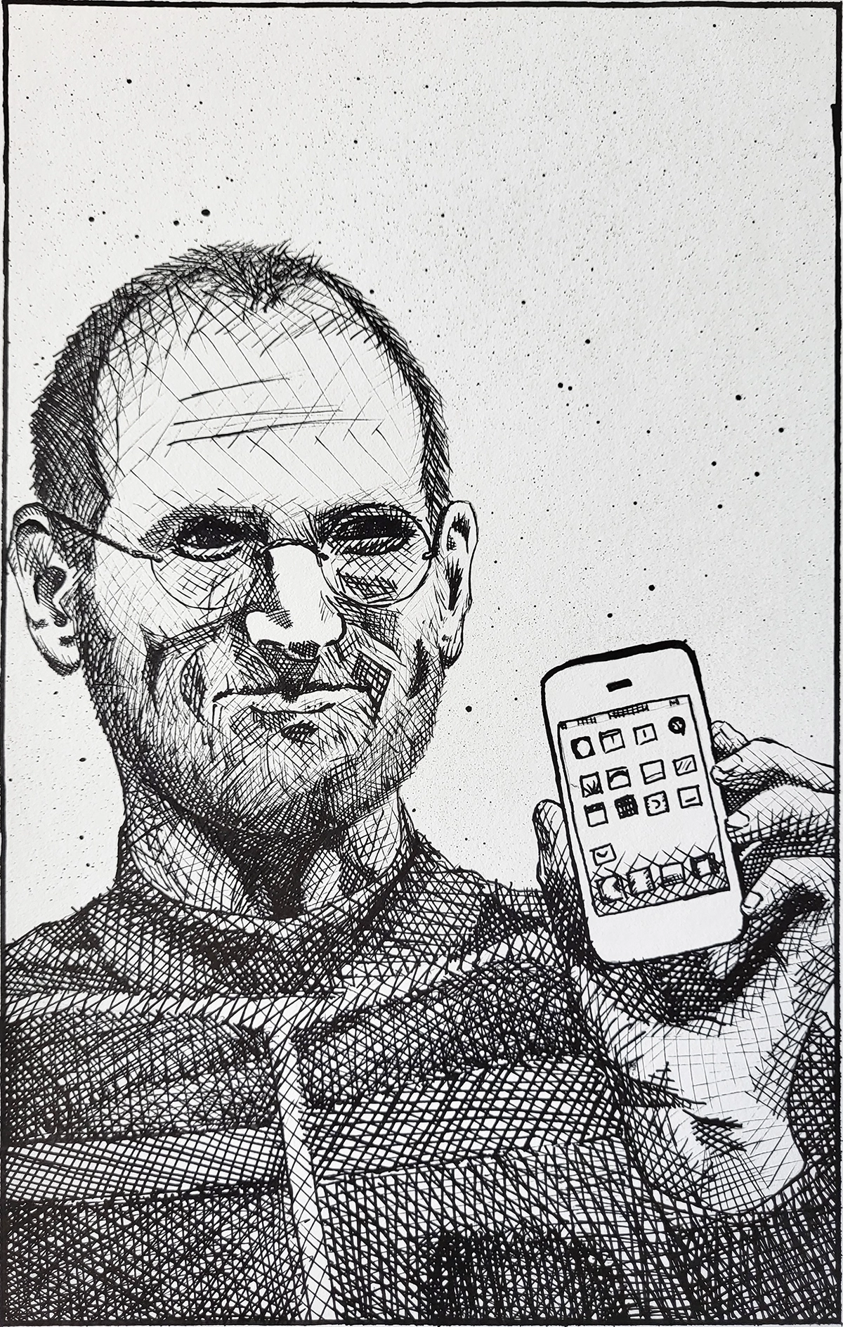 Steve Jobs Ink Portrait