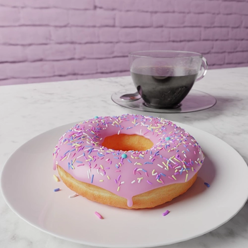 Donut on plate