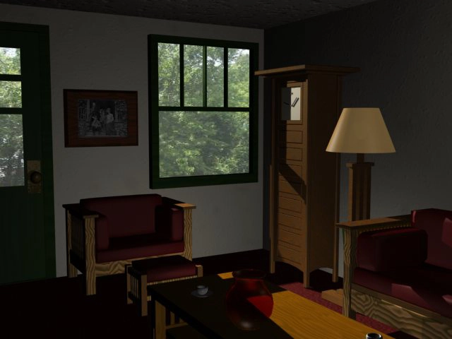 Room with Exterior Lighting