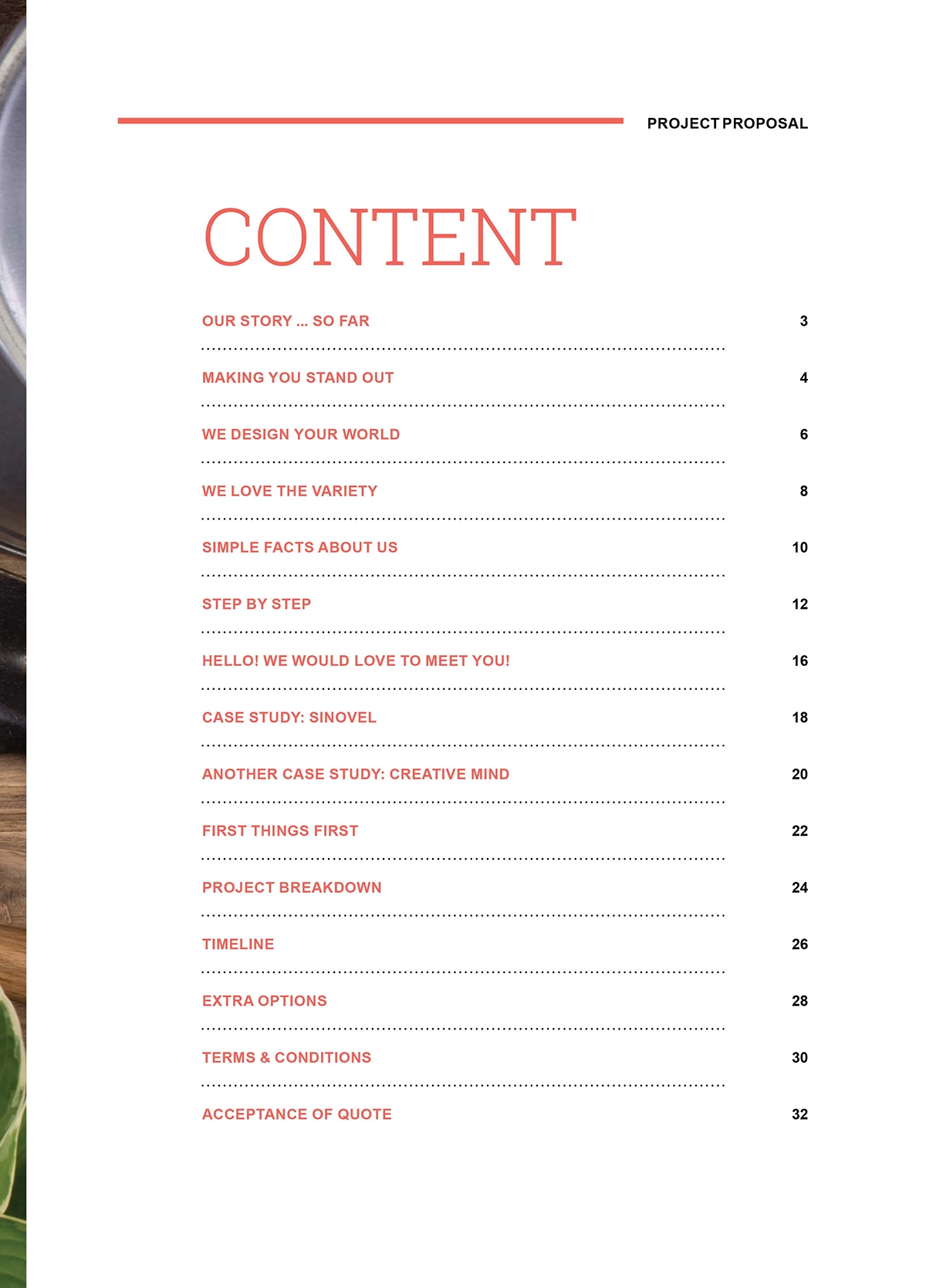 GaH Prospectus Table of Contents