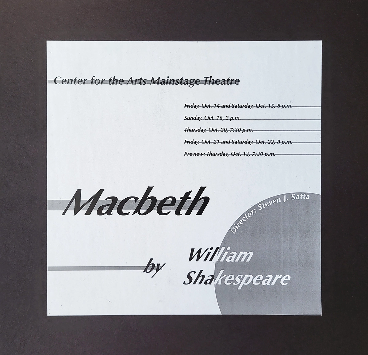 Macbeth B&W Line and Circle Ad