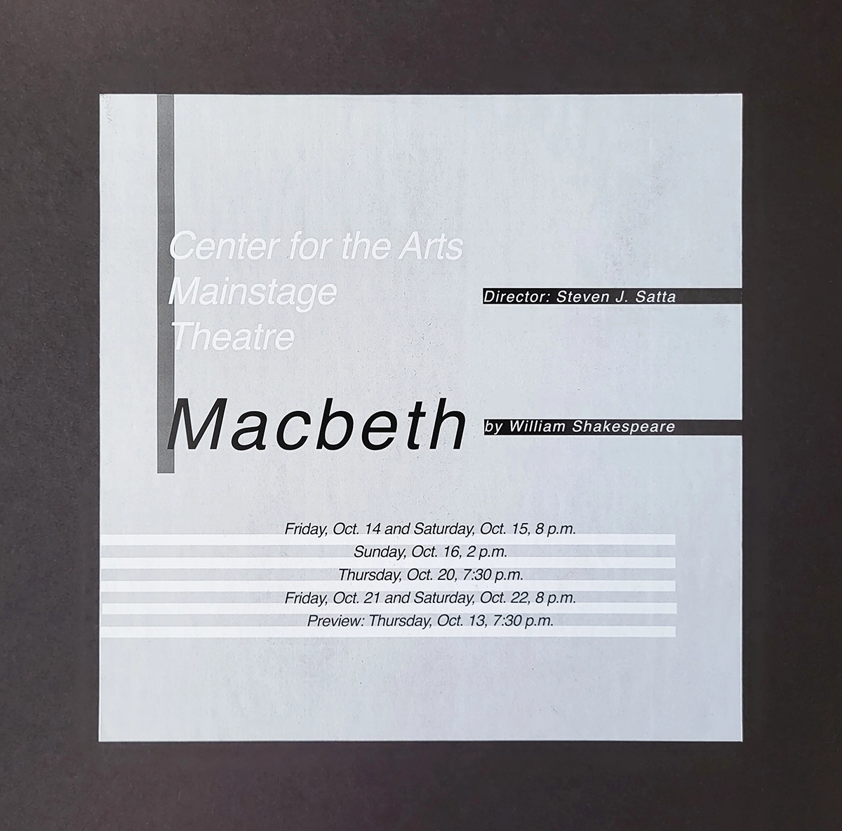 Macbeth B&W Line Ad